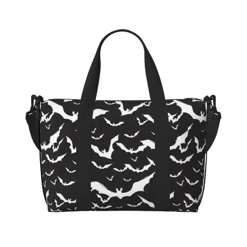 goth halloween chauves-souris imprimer sac de sport chauves-souris noires animaux volants sacs de voyage de nuit sac à bagages sacs de week-end pour femmes hommes