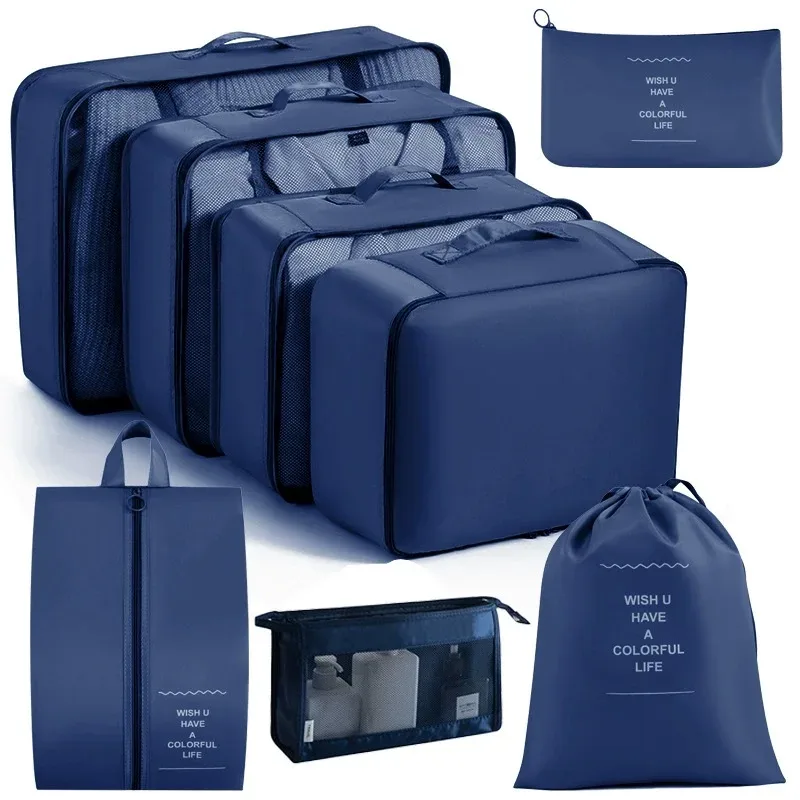 organisateur voyage polyester beige clair compartiments visibilité optimal organisation vêtements chaussures articles toilette sac respirant ventilation séchage rapide set pièces pliable
