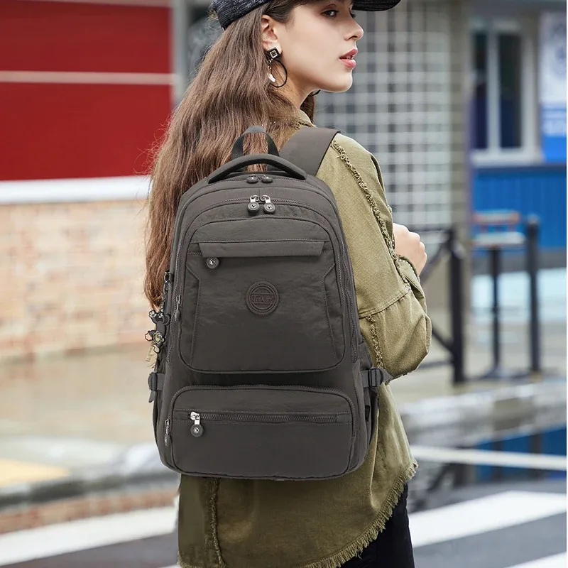 tegaote hommes sac à dos sac en nylon imperméable mâle avion voyage ordinateur portable sac à dos hommes grand élégant sac à dos léger