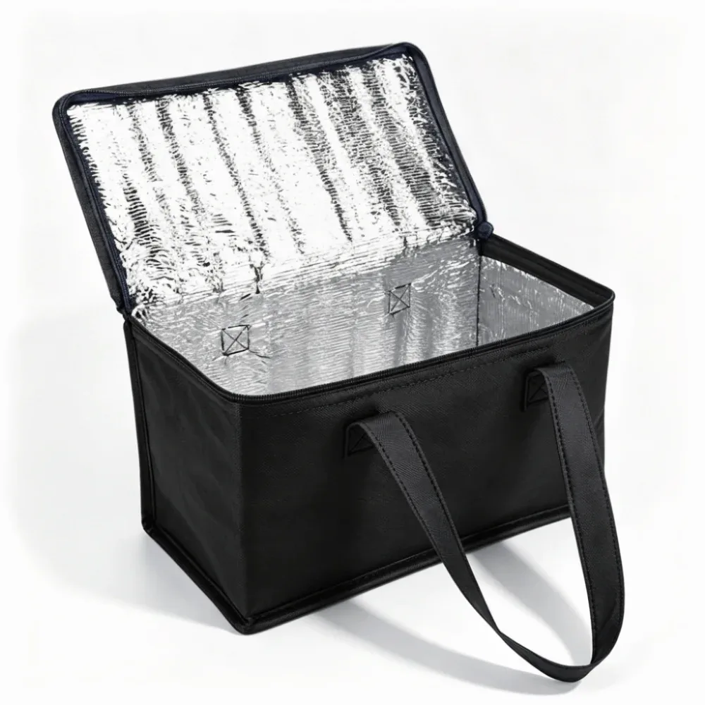 sac isotherme de pique-nique grande capacité, design pliable, isolation thermique, sac de rangement alimentaire, poignée portable, sac de transport pour boissons