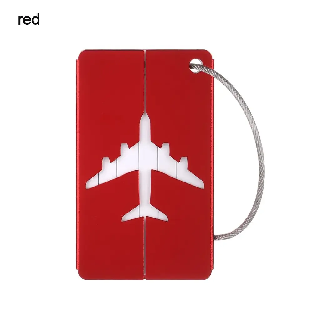étiquettes de bagage de voyage en aluminium réutilisables étiquettes de valise boucle en acier inoxydable nom carte d'identité avec cordes étiquette de sac pour valise bagages