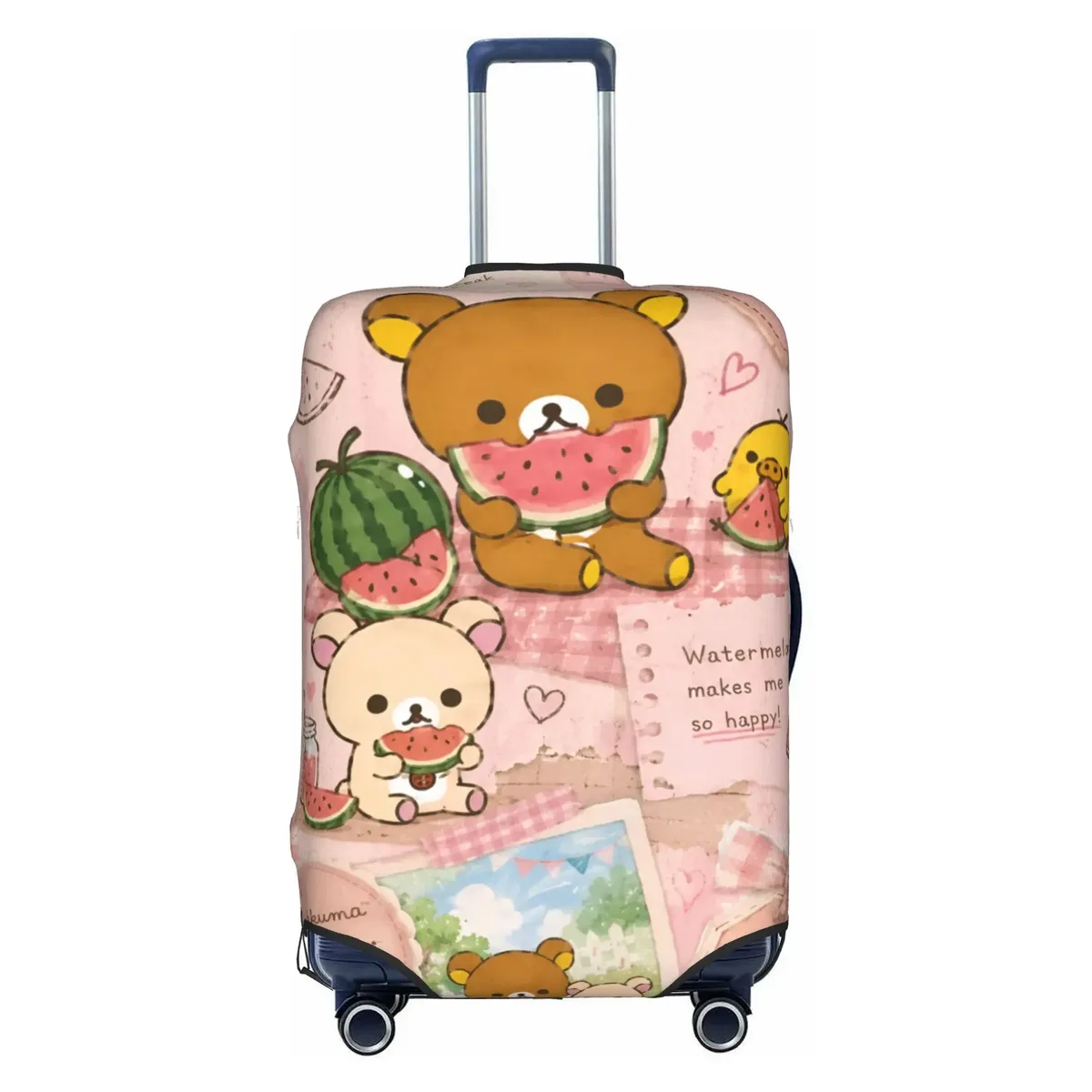 housse de bagage de voyage personnalisée r-rilakkumas, housse de protection élastique pour valise à motif de dessin animé, convient aux valises de 18 à 32 pouces