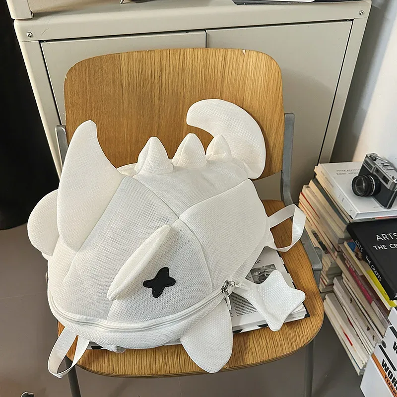 dessin animé créatif style coréen à la mode dinosaure monstre sac à dos pour garçons et filles étudiant requin