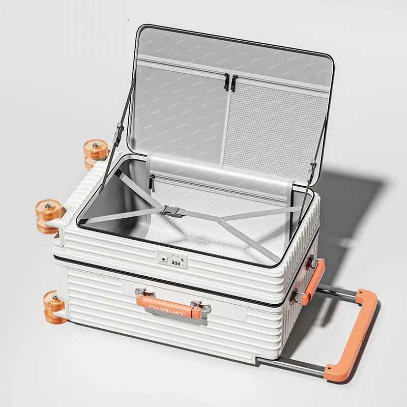 muxing – bagage à roulettes large, ouverture frontale, multifonctionnel pour femmes, petite boîte d'embarquement légère de 20 pouces, valise pour hommes de 24 pouces