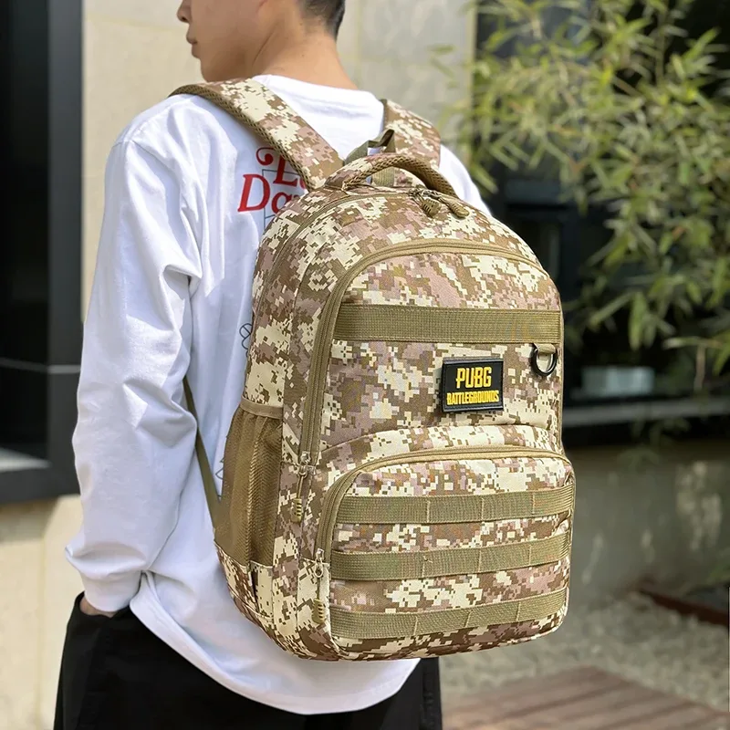 camsolomon-sac à dos dulbackpack pour homme, grande capacité, style pubg extérieur, sac d'école de voyage étanche, multifonctionnel pour 03/us