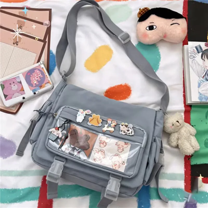 style japonais kawaii itabag pour poupées grands sacs à main nouveaux sacs d'école en nylon pour adolescentes fourre-tout sac à bandoulière jk sac à bandoulière