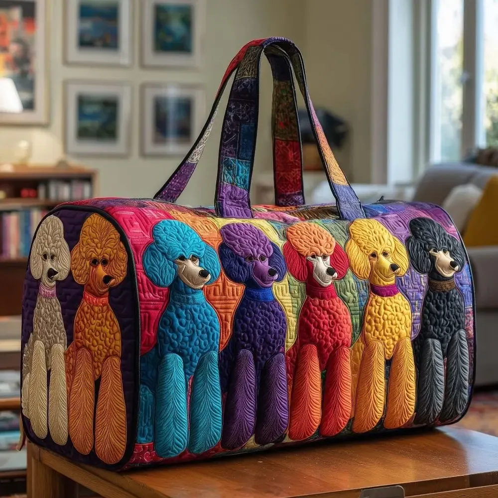 sac de voyage matelassé à bandoulière, matelassage 3d, grande capacité, sac à main pour courtes distances, sacs fourre-tout, motif animaux