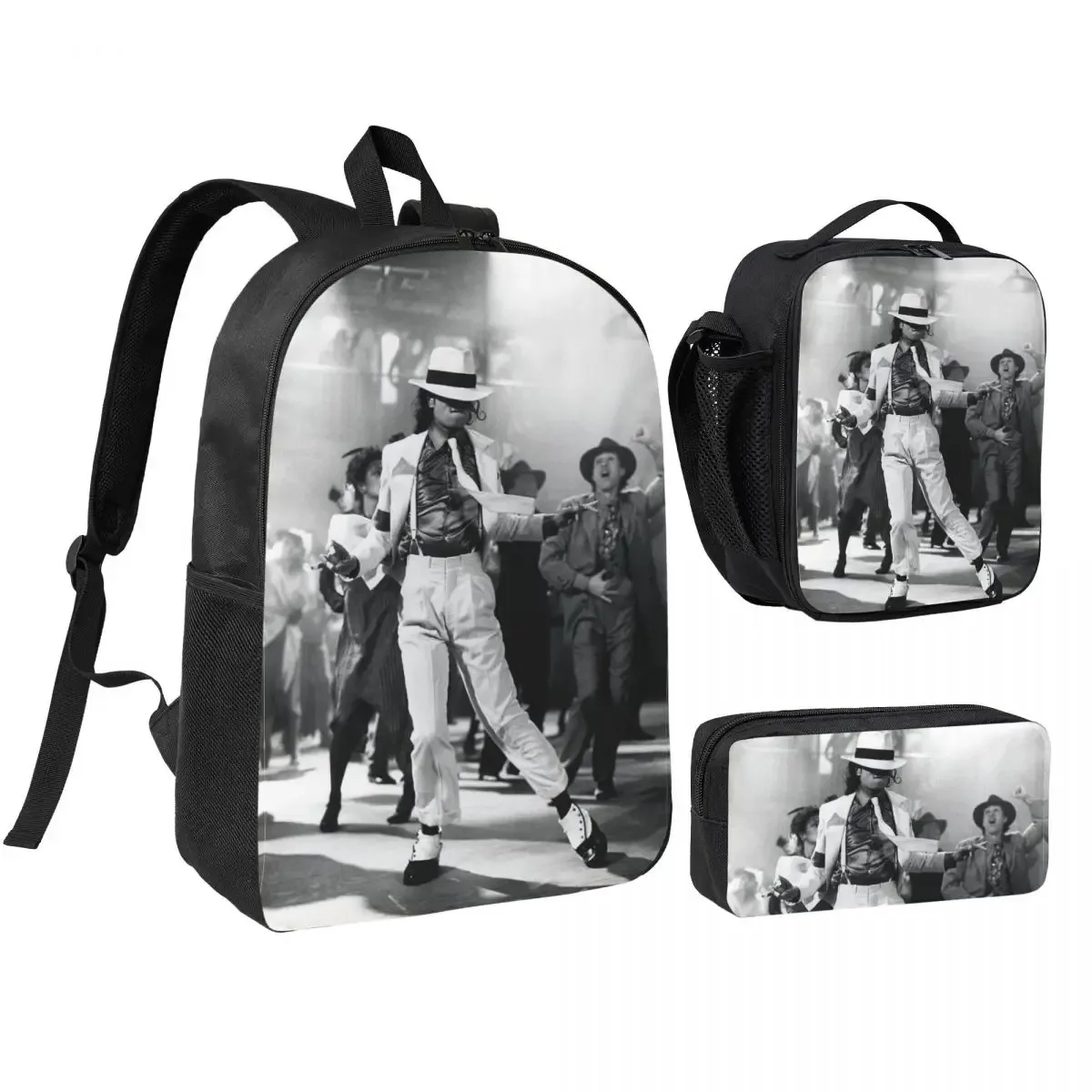 sac à dos 3 pièces/ensemble 261 mj dangerous tour pour étudiant, sac à bandoulière, sac à déjeuner, trousse à crayons