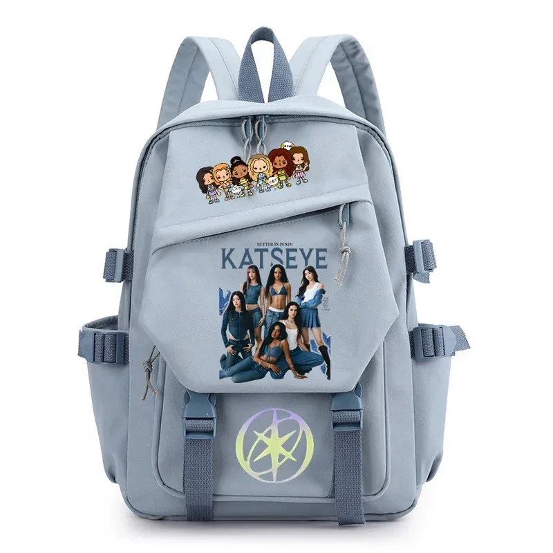sac à dos kpop katseye pour étudiants, sacs d'école multifonctionnels de grande capacité, sac à dos de voyage pour femmes, sac à dos d'extérieur pour adolescentes