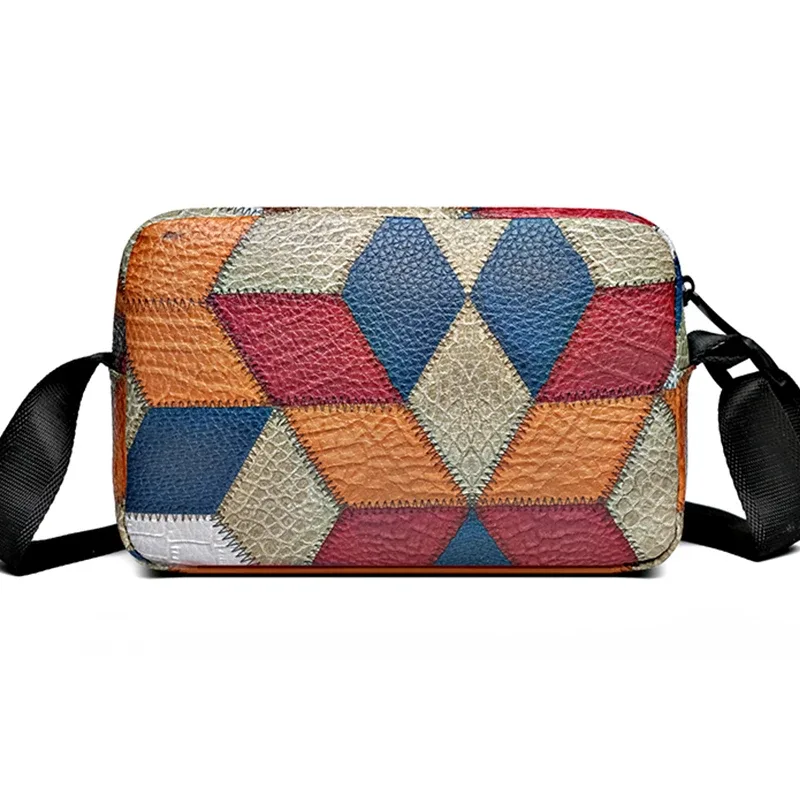 sac à bandoulière colorblock – sac à main patchwork tendance (mini sac pour téléphone pour femme)