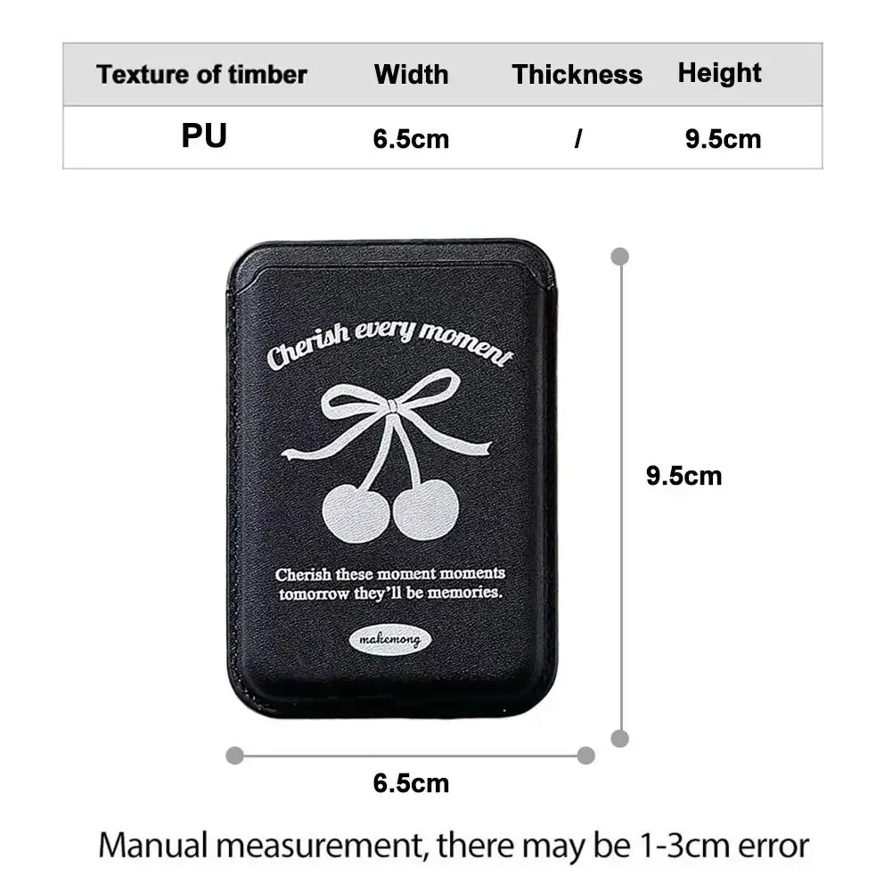 portefeuille magnétique magsafe coréen mignon avec nœud pour iphone 17 16 15 14 pro max, porte-cartes en cuir pu, accessoire de sacoche de téléphone ins