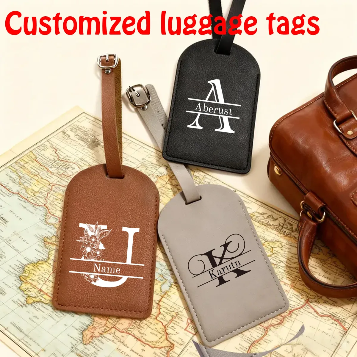 1 pièce, étiquettes de bagages personnalisées, étiquettes de bagages pour valises, étiquette de bagages personnalisée, étiquette d'identification et de nom pour valises et sacs de voyage