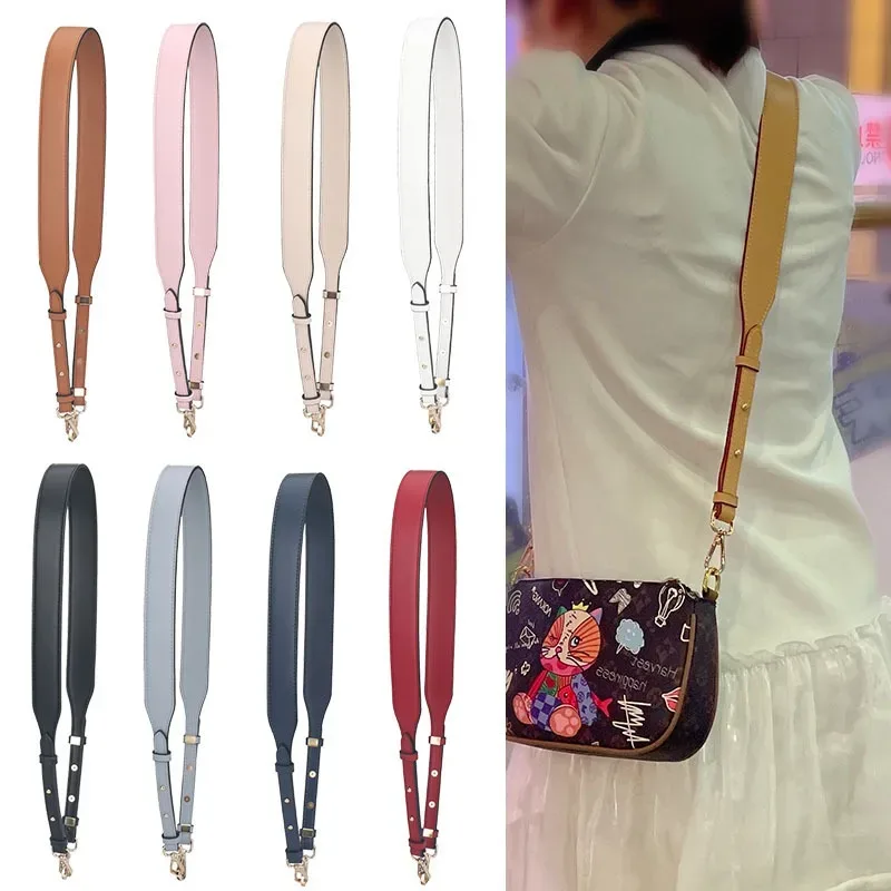 Sac en cuir PU de 3.5cm de large, multicolore, Long sac à bandoulière réglable, sangle en cuir, ceinture, accessoire de sac de haute qualité