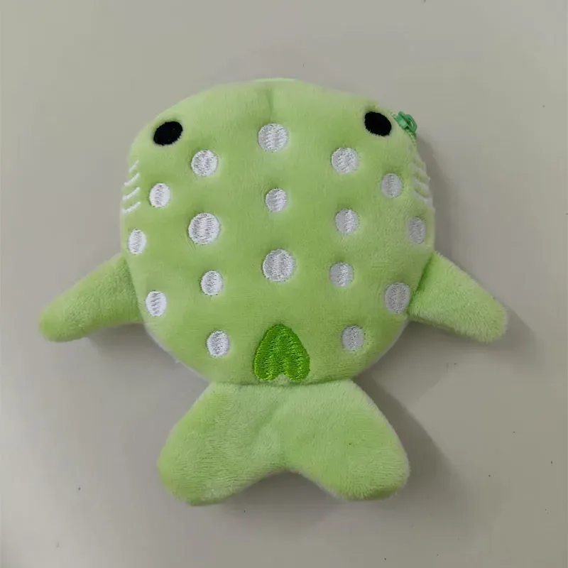 porte-monnaie en peluche mignon requin baleine dessin animé, portefeuille kawaii portable, sac à monnaie, organiseur de clés et écouteurs, pochette zippée