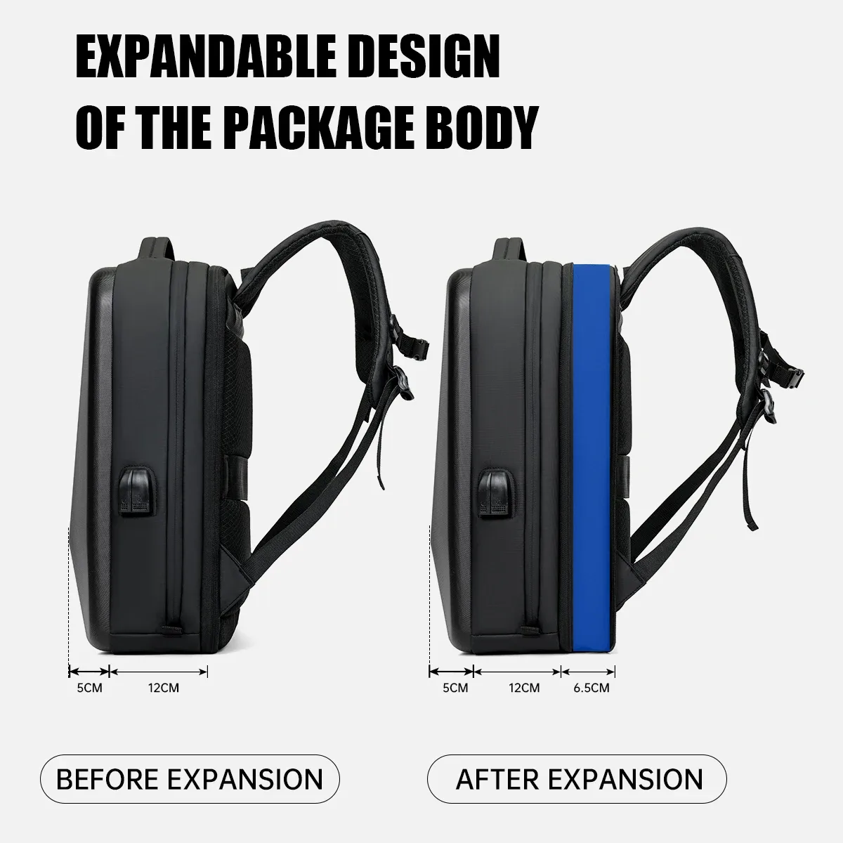 sac à dos élargi pour hommes, coque rigide, jeu de sport électronique qualitatif, sac d'ordinateur de grande capacité, sac à dos double pour voyage d'affaires