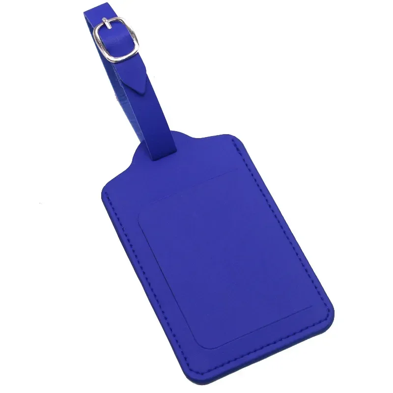 étiquette de bagage en cuir pu pour femmes et hommes, accessoires de voyage, porte-nom et adresse pour valise, étiquette d'embarquement portable
