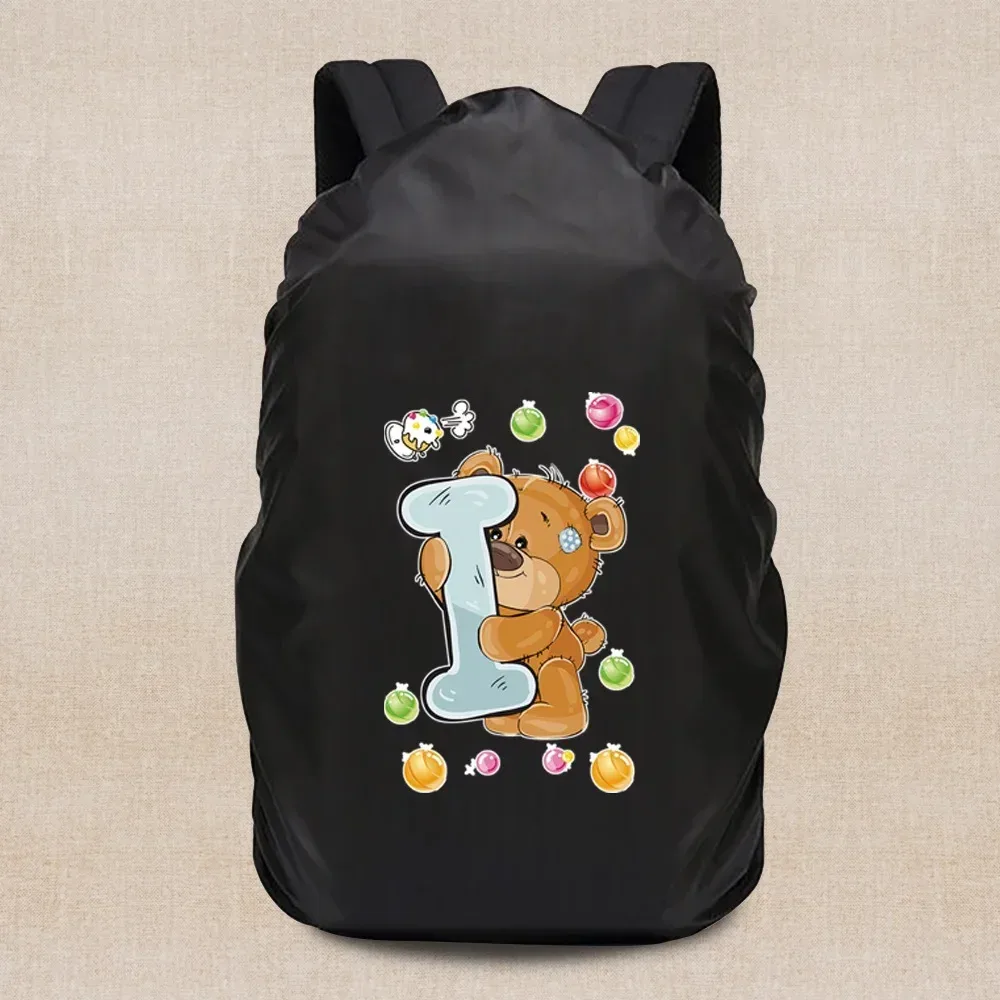housse de pluie portable légère, housse de voyage série ours 20-70l, sac à dos de camping, étanche à la poussière, accessoires de voyage