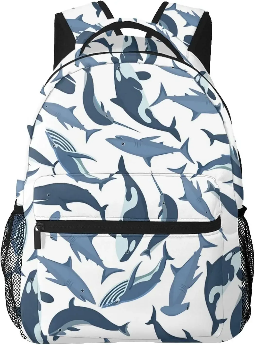 sac à dos shlavabo sharks pour hommes et femmes, sac à dos d'ordinateur, sac à livres, voyage, randonnée, camping, mode