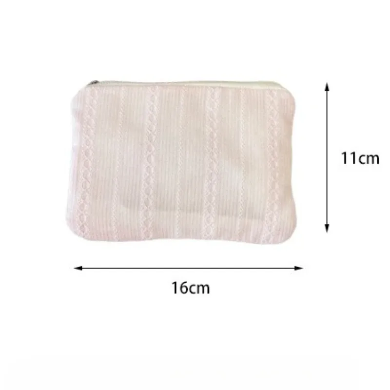 nouvelle rayure mini maquillage rouge à lèvres pochette de rangement porte-monnaie mignon femmes cosmétique organisateur sac serviettes hygiéniques sac de rangement