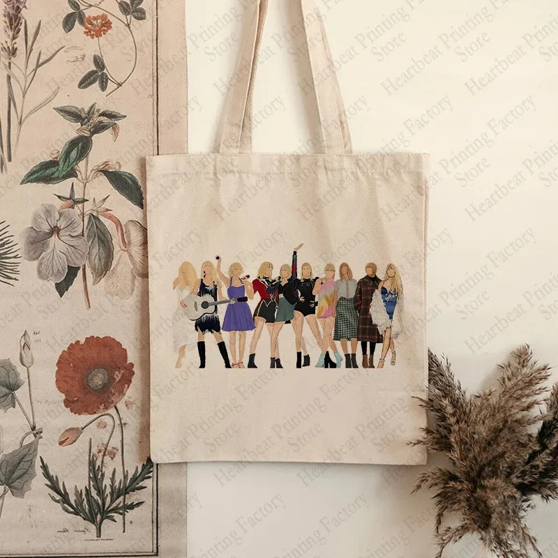 the eras tour tote bag, album music lover, ts merch canvas, shopping bags, initiated bag, christmas birthday gift for swiftie