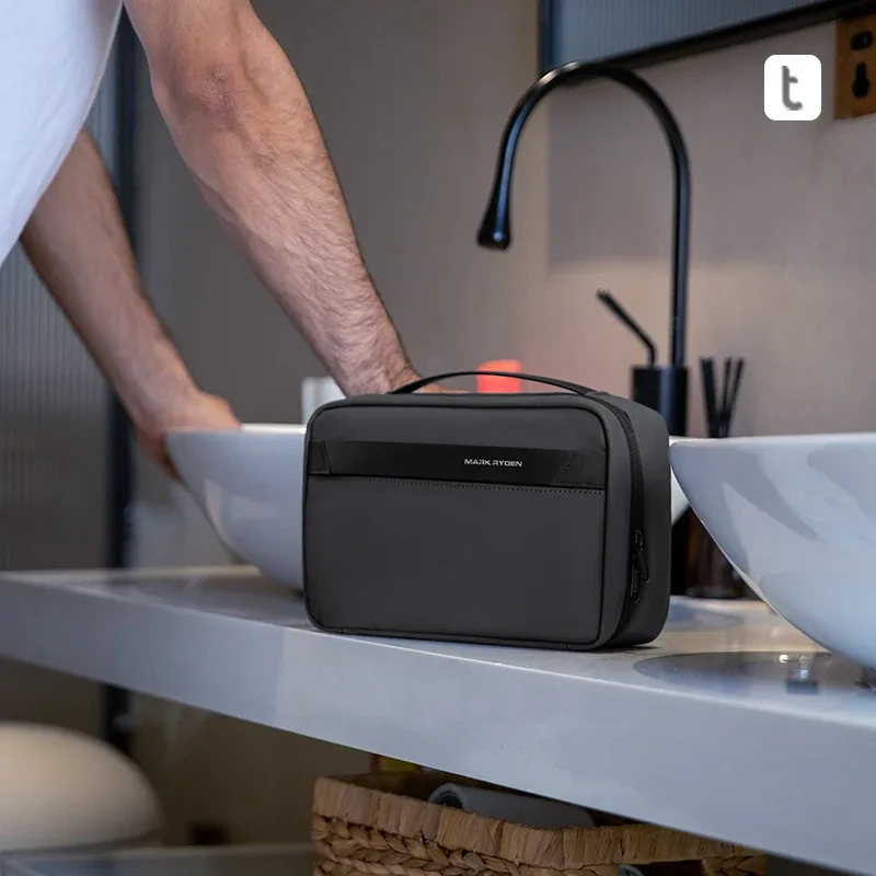 trousse de toilette de voyage pour hommes, sac de bain de fitness, séparation sèche et humide, sac de rangement de maquillage étanche, sac de lavage l_mr86