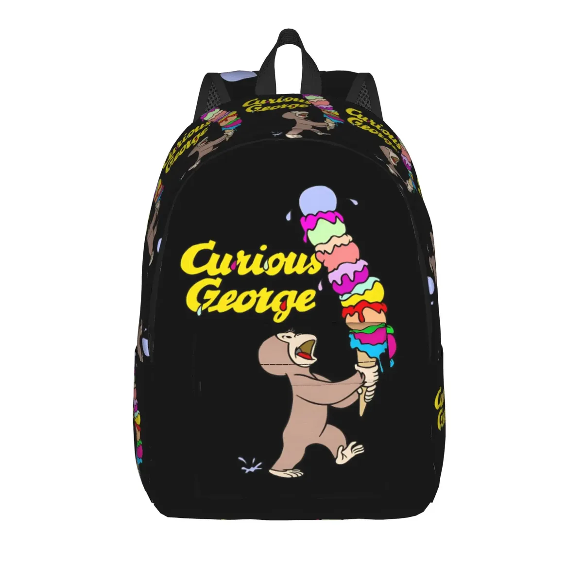 sac à dos curious george dessert activity stickers, sacs à dos de voyage pour filles, sacs d'école kawaii, grand sac à dos de créateur