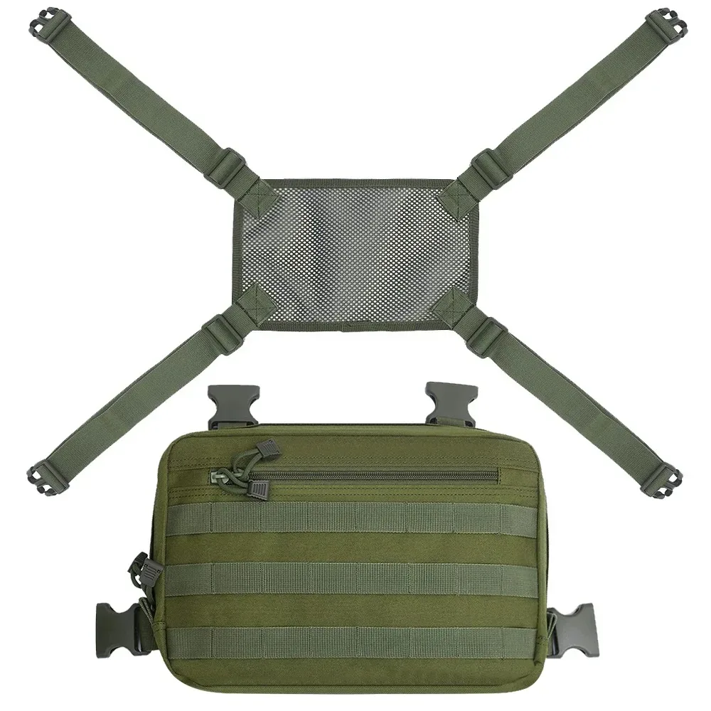 sac de poitrine tactique polyvalent pour l'extérieur, gilet à bandoulière, sac à dos, rangement étanche pour la chasse en plein air