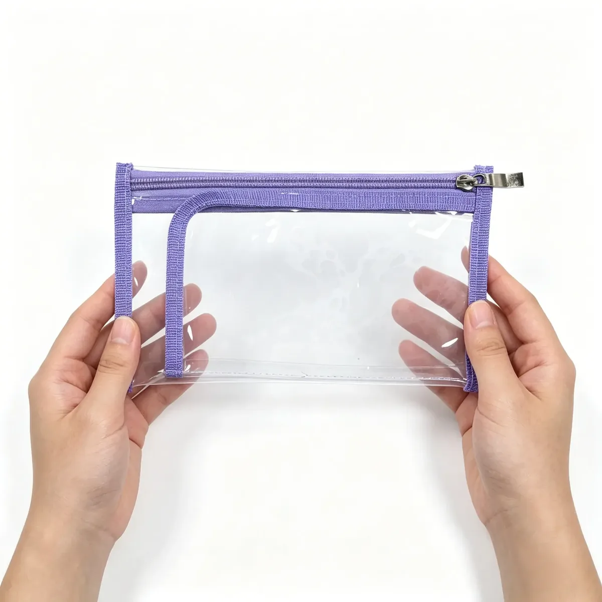 sac cosmétique transparent en pvc - pochette de toilette imperméable transparente pour les voyages, organiseur portable de maquillage et de passeport pour femmes et hommes
