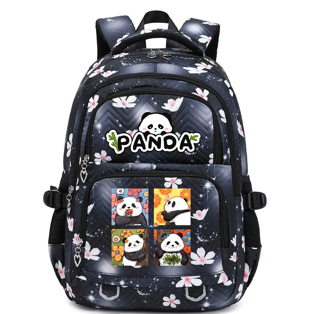 nouveau panda he hua sac à dos mignon dessin animé imprimé étudiant cartable mode garçons filles haute qualité grande capacité voyage sacs à dos