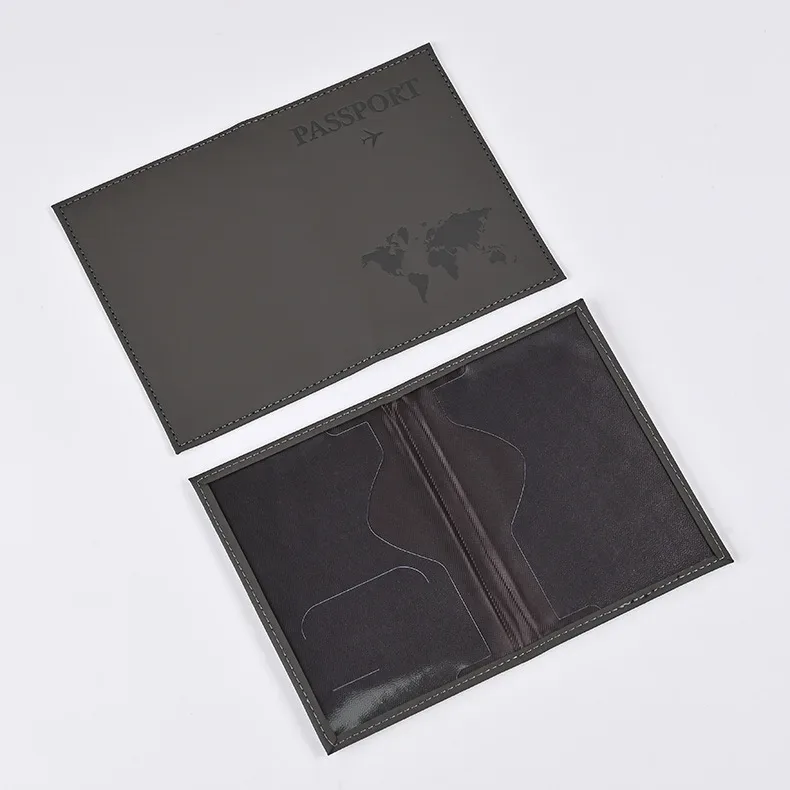 porte-passeport de voyage housse pour femmes hommes en cuir pu carte billet passeport couvre support accessoires de protection