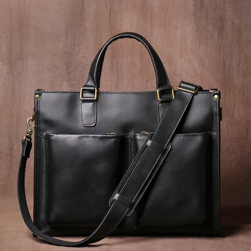 guro-sac à main en cuir group pour homme, étui à bombes de luxe, sac à bandoulière vintage pour ordinateur portable de 14 pouces, qualité supérieure
