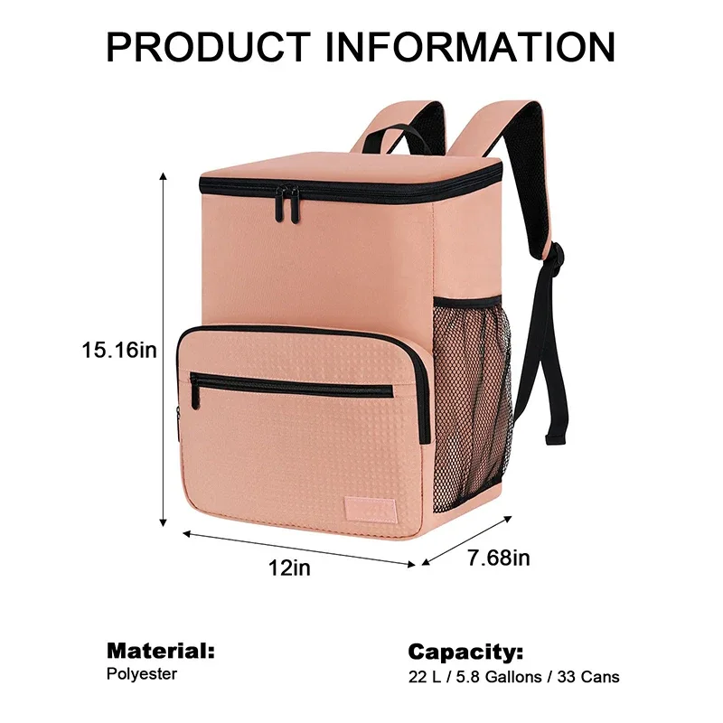 sac à dos isotherme portable pour livraison, glacière isotherme pour aliments, sac de plage, sac à lunch, grand sac de transport alimentaire