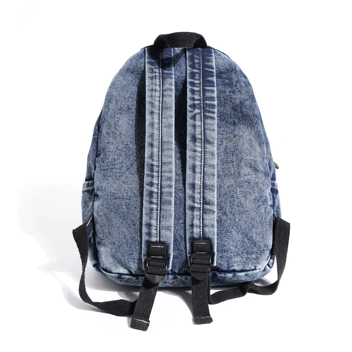 sac à dos en jean délavé vintage avec broderie étoile, style y2k vieilli, mignon, pour adolescents et étudiants, idéal pour l'école, le quotidien et les activités de plein air