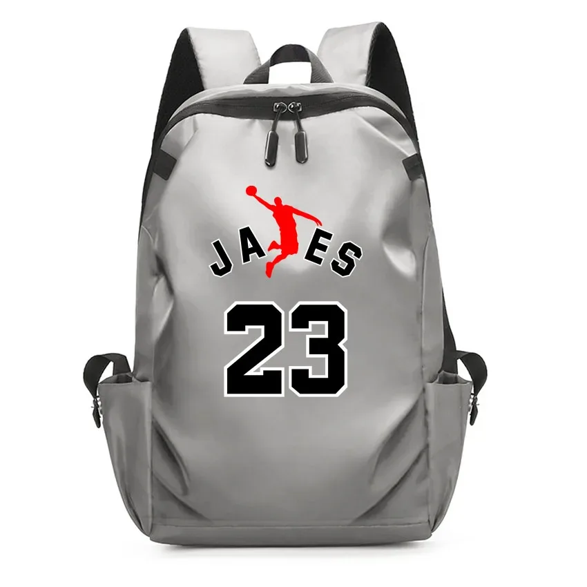 sac à dos en toile imprimée avec motif de lettre et numéro 23, sac d'école pour étudiants, sac à dos pour ordinateur portable, grande capacité, mode garçon et fille, albanes