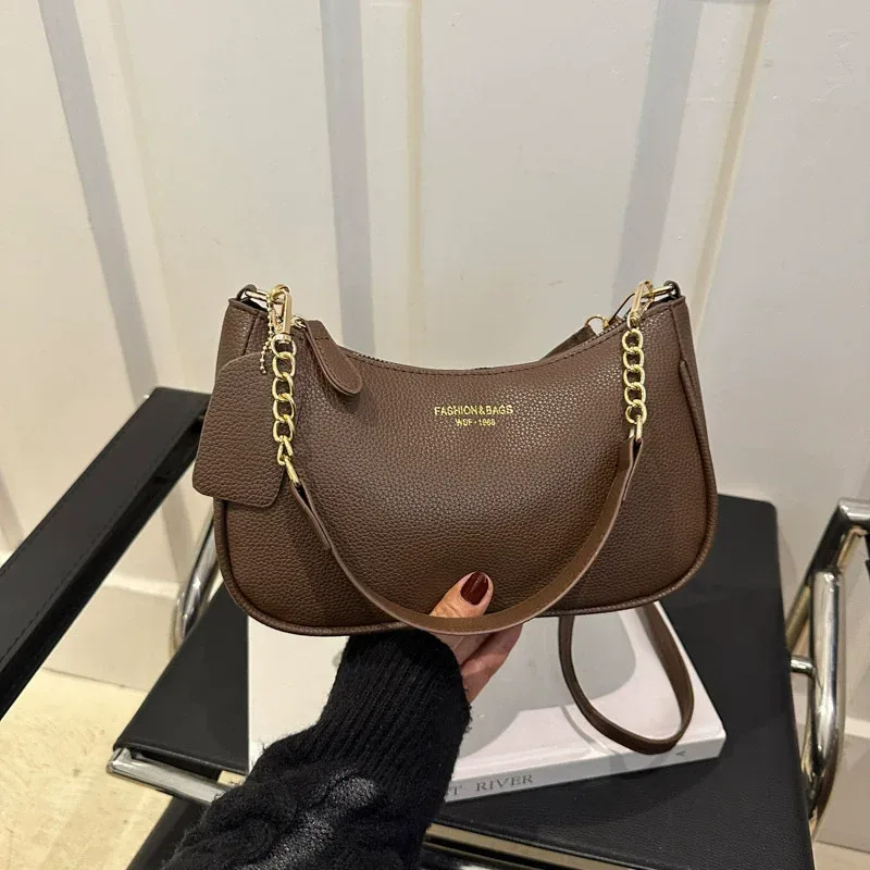 sac à bandoulière en cuir pu pour femmes, sac à bandoulière avec sangle réglable, fermeture à glissière, sac à main décontracté pour le travail et les voyages