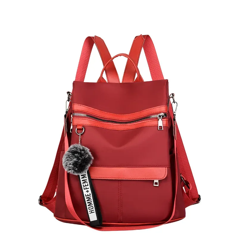 sac à dos antivol 3 en 1 de haute qualité pour femmes, sacs à bandoulière oxford imperméables, sacs d'école pour adolescentes, sac de voyage