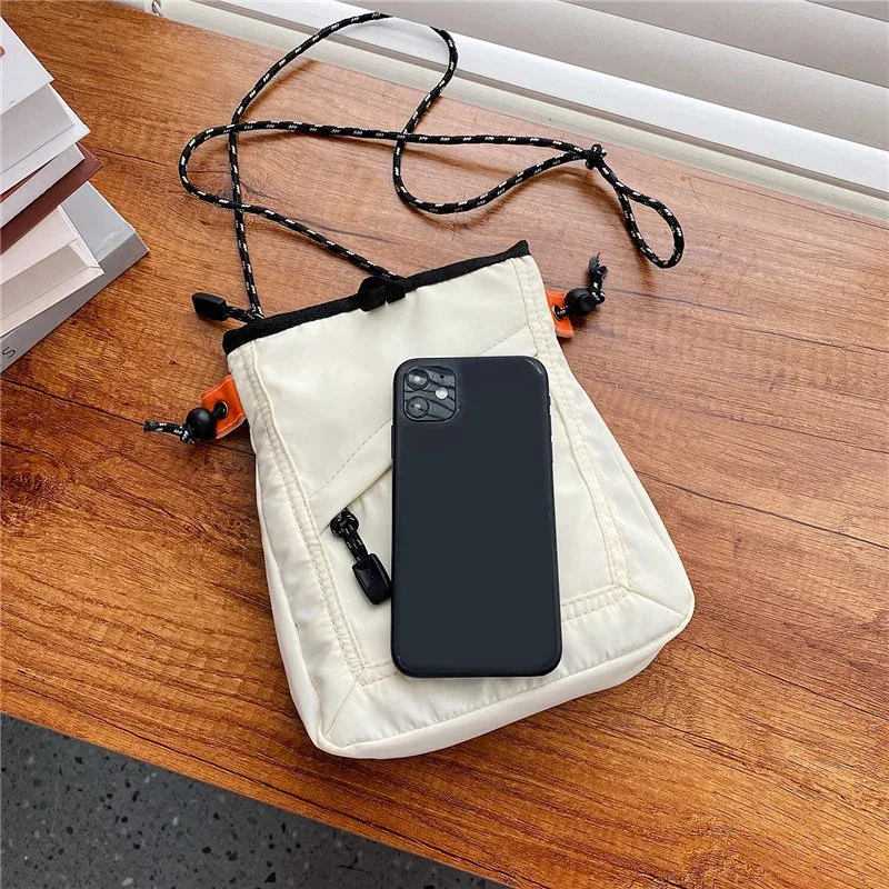 mini sac à bandoulière en nylon, petit portefeuille souple pour téléphone, sac à bandoulière multifonctionnel à sangle réglable, sac à main en toile