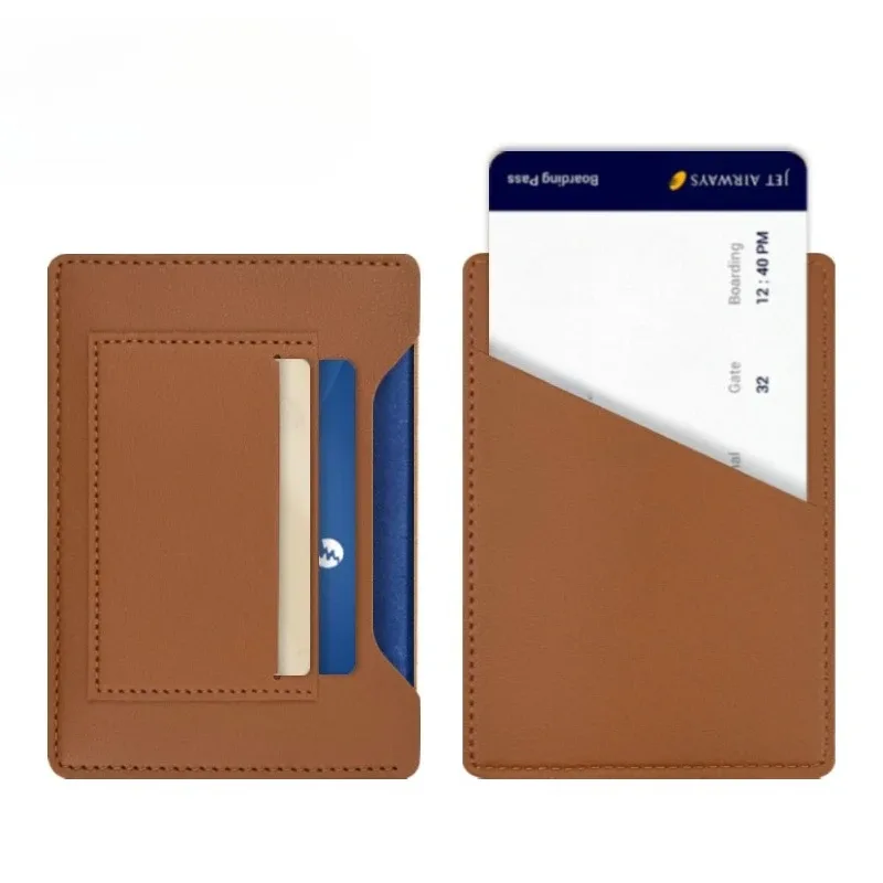 étui de protection pour passeport tendance, couleur unie, porte-passeport de voyage, portefeuille cadeau, étui pour cartes en cuir pu, sac de rangement unisexe