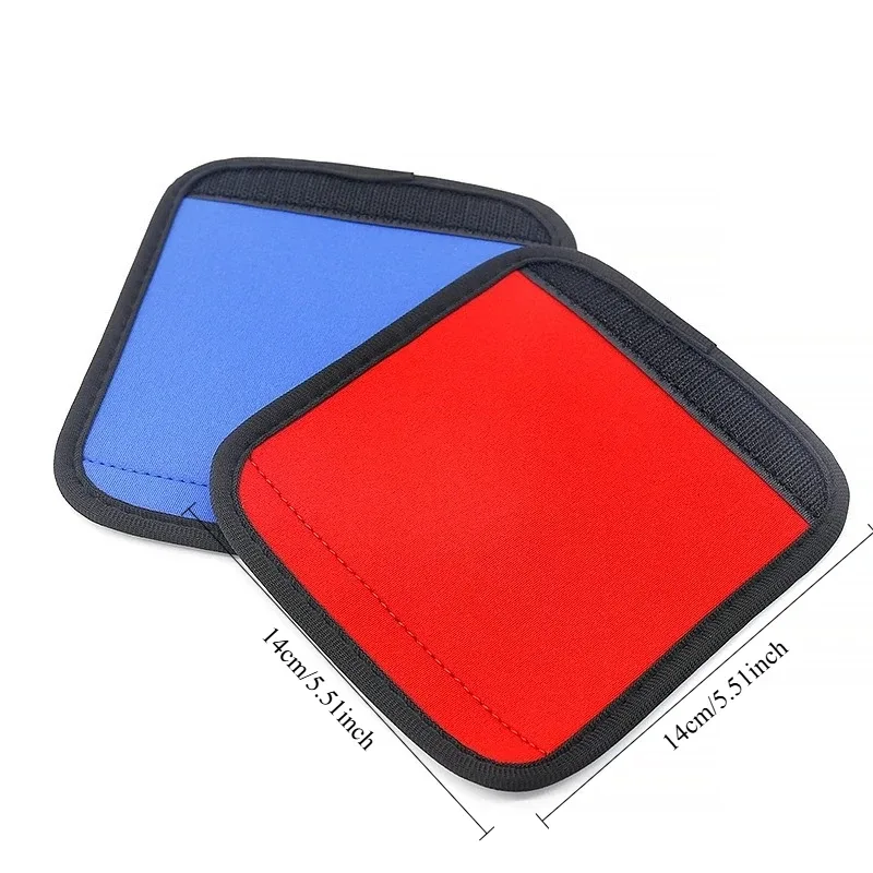 poignées bagage polyester revêtement néoprène noir rouge protection transport facilité fixation velcro usage voyage