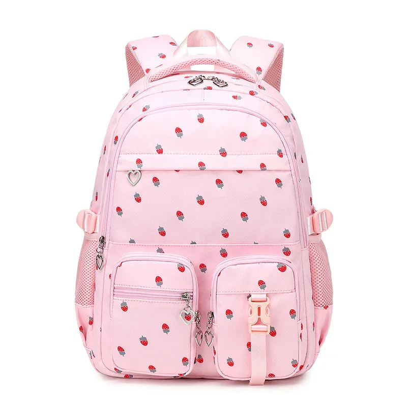 sac dos nylon fraise rouge blanc rose violet beige imperméable bandoulière poche téléphone voyager école