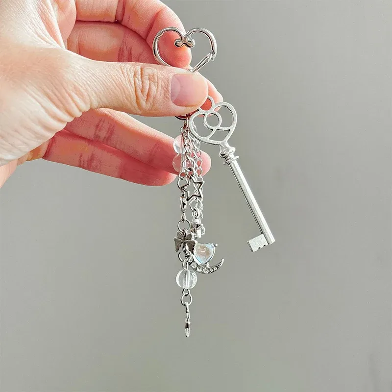 exquis porte-clés breloque sac y2k blue moon, pendentif style ins, bijoux, breloques pour étui de téléphone et écouteurs, accessoires de sac à dos, cadeau