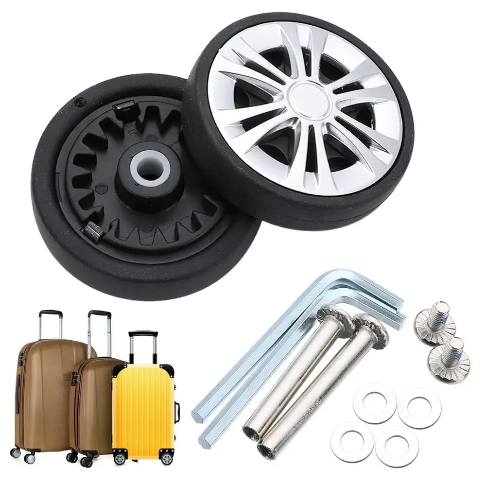 roues de remplacement universelles pour valise, résistantes à l'usure, silencieuses, avec vis, roues de bagages de voyage, accessoires de bagages