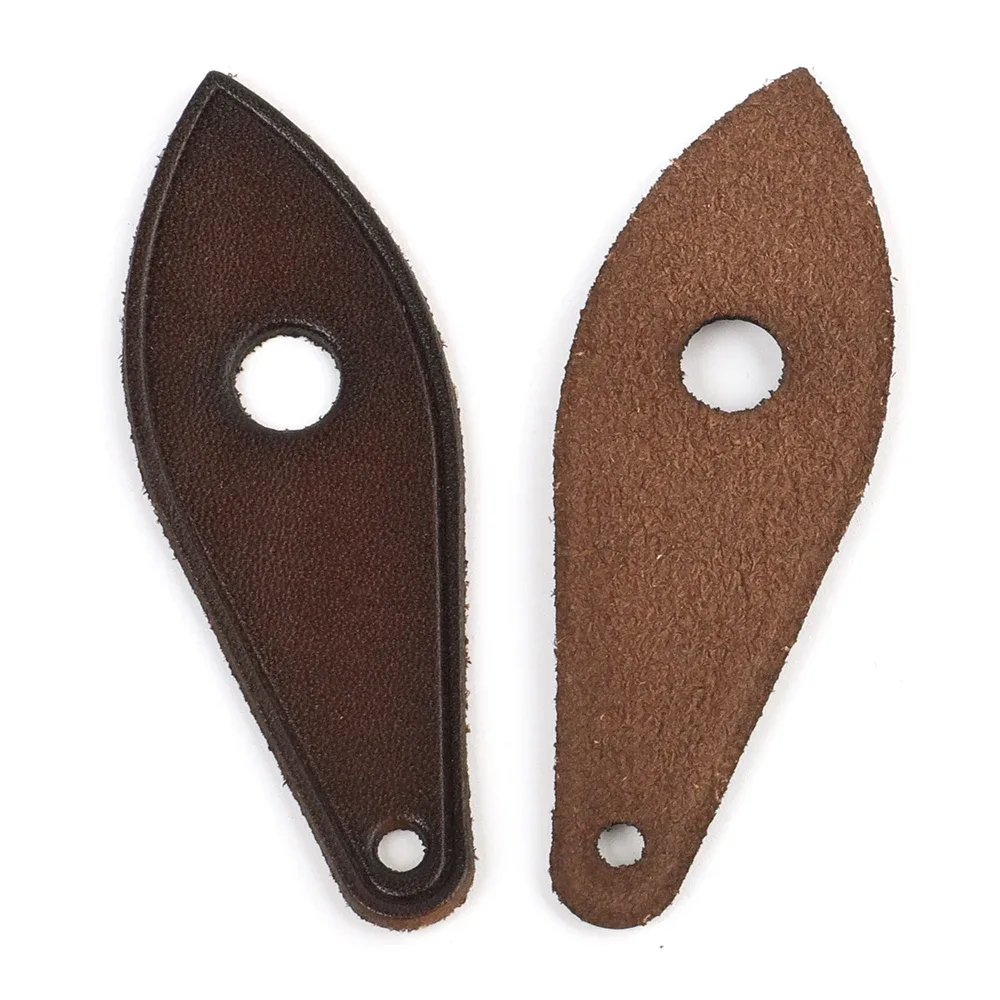 lot de 2 tirettes de fermeture éclair en cuir véritable, forme feuille, pour bagages, sacs à dos, vestes, valises et accessoires