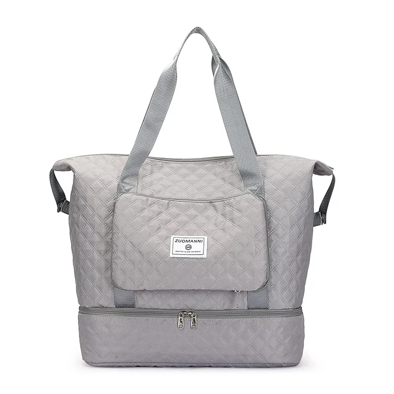 sac de voyage de grande capacité pour femmes, léger, motif argyle, sac de nuit pour week-end, sac de rangement épais pour salle de sport