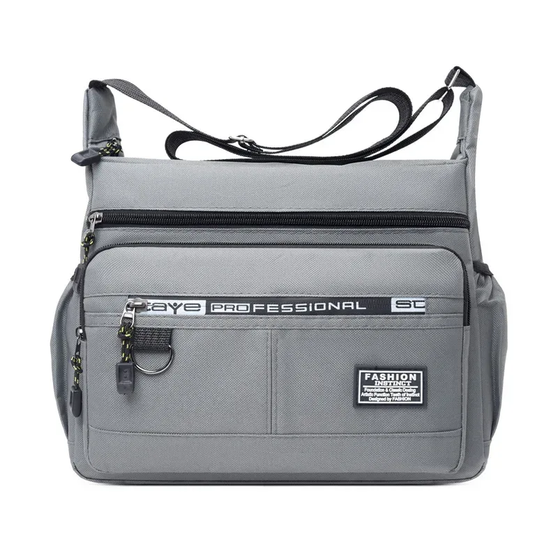sac bandoulière pour homme avec poches multicouches, sangle réglable, sac à bandoulière professionnel
