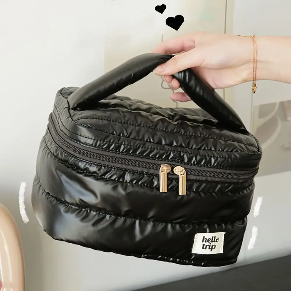sac de maquillage grande capacité tendance, organisateur de voyage portable, trousse de toilette multifonctionnelle