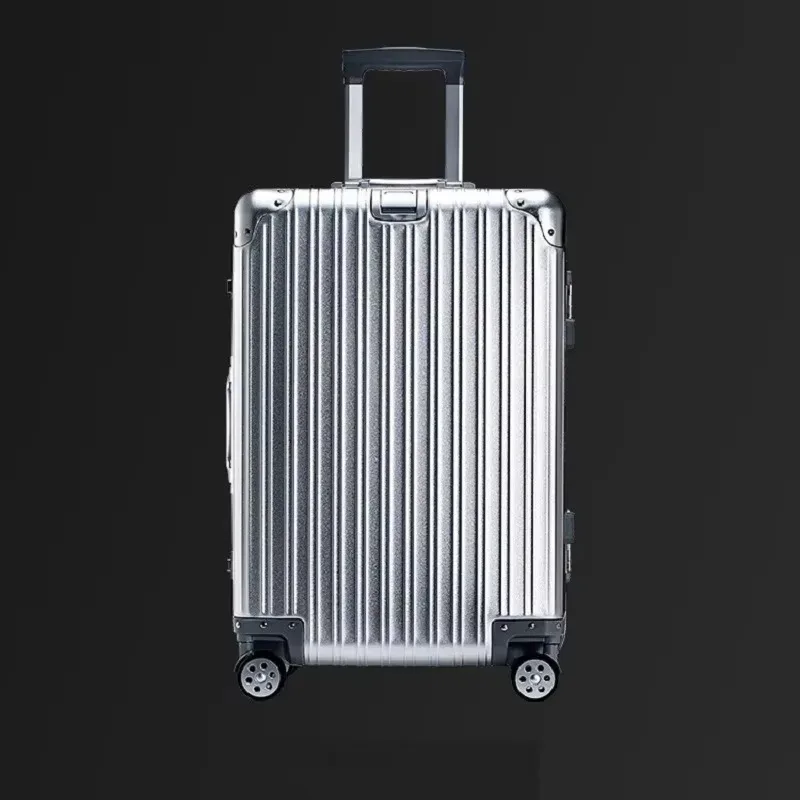 valise de voyage en alliage aluminium-magnésium 20/24/26/29 pouces, valise à roulettes, bagage à main, valise cabine