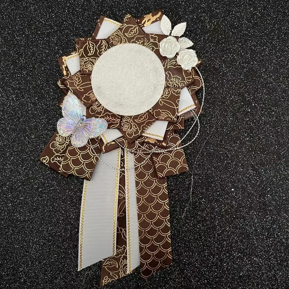 sac à dos en ruban vert pour cosplay, protection de rosette, porte-épingle à fleur, accessoires de danemark ge, remplissage de base, décorations, 58mm