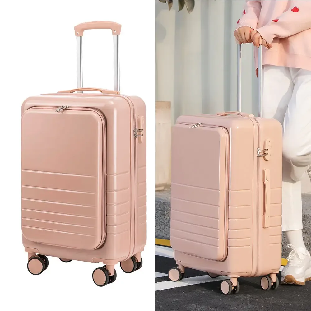 valise de voyage à roulettes pour femme, chariot avant ouvert, 20 pouces, 10 kg, nouvelle collection