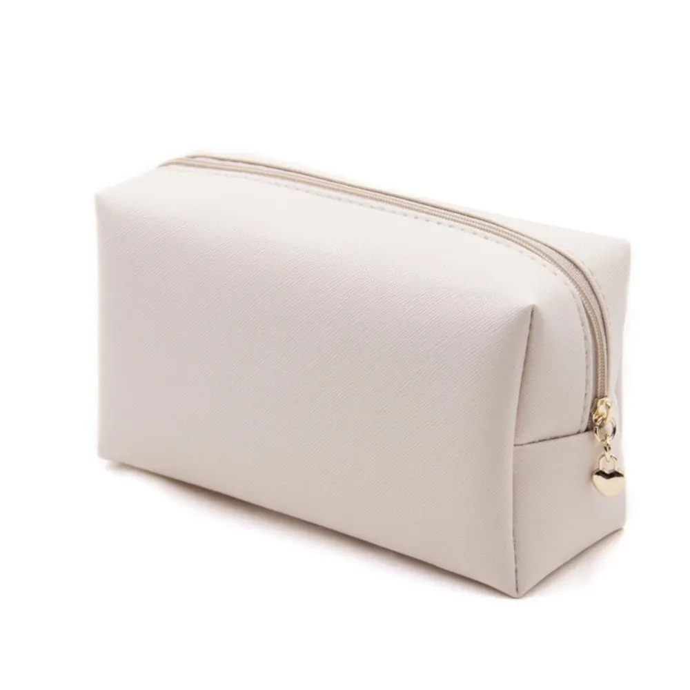 nouvelle trousse de maquillage en cuir pu, fermeture éclair étanche, trousse de toilette grande capacité, trousse à cosmétiques pour femmes et hommes